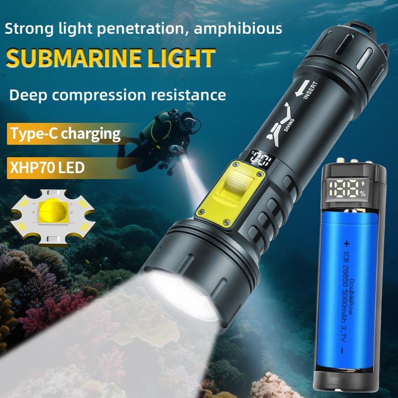 Fishing Light - Новый фонарик для дайвинга XHP70, IPX8,