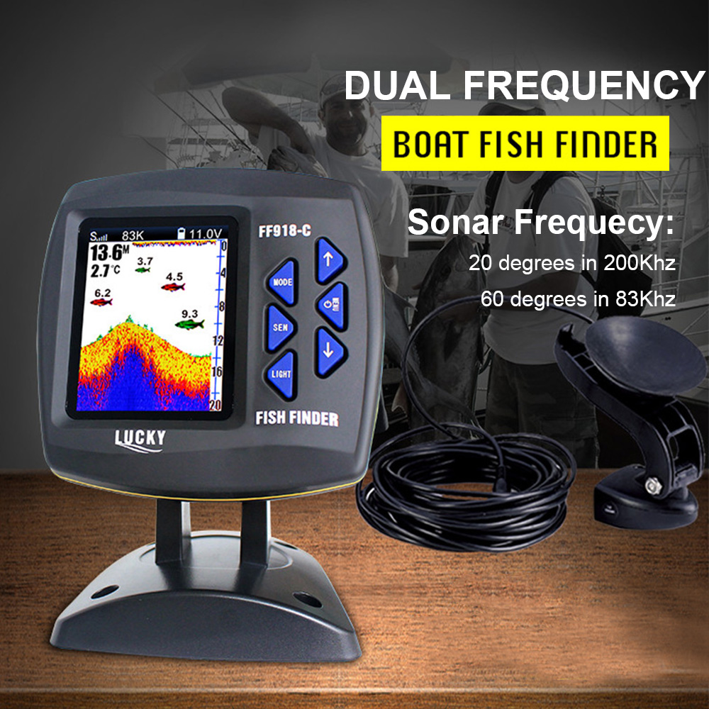 Цветной экран, проводной рыбол – обзор и цена Fish Finder Cable